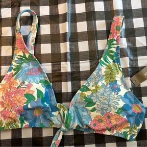 J. Crew Floral Bikini Top - Multicolor
